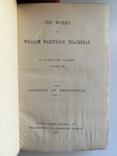 Thackeray’s Works, Finely-Bound And Illustrated, 19 Volumes, 1901.