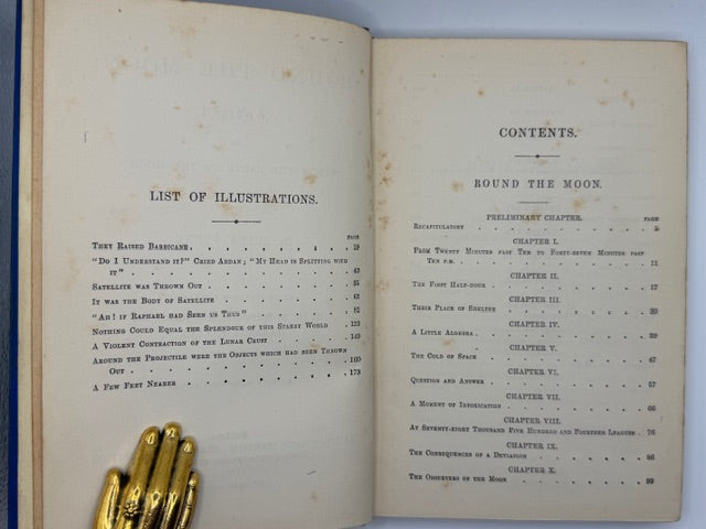 Jules Verne’s "Round The Moon" First Edition, Title Variant, 1881.