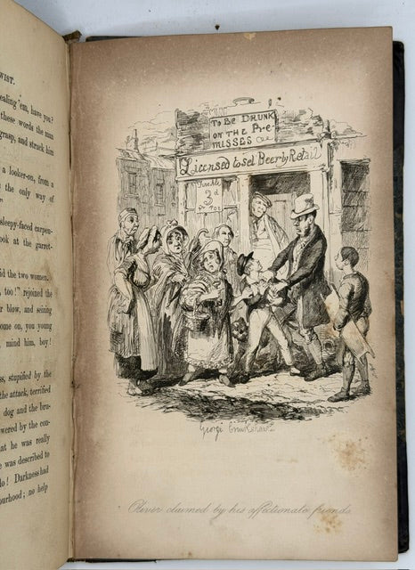 Dickens' “Oliver Twist” First Edition, Illustrated By Cruikshank, 3 Vol., 1838.