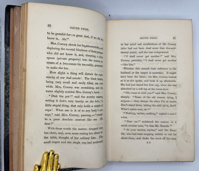 Dickens' “Oliver Twist” First Edition, Illustrated By Cruikshank, 3 Vol., 1838.
