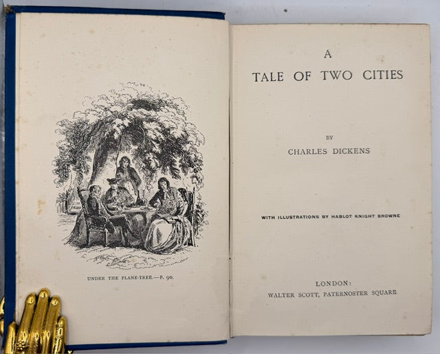 Dickens' “A Tale Of Two Cities” Illustrated, with Publisher’s Ads, 1882.