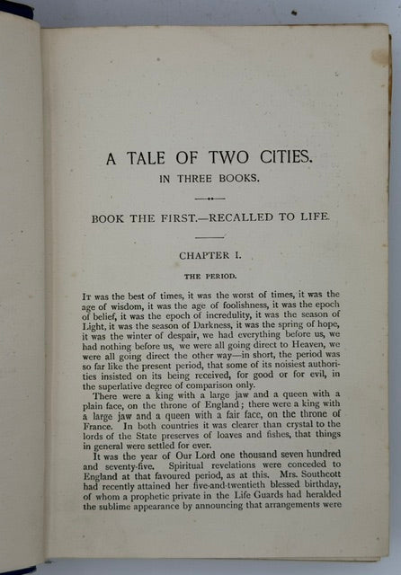 Dickens' “A Tale Of Two Cities” Illustrated, with Publisher’s Ads, 1882.