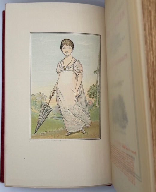 Austen’s Novels and Letters, Illustrated With Color Plates, 12 Volumes, 1905.
