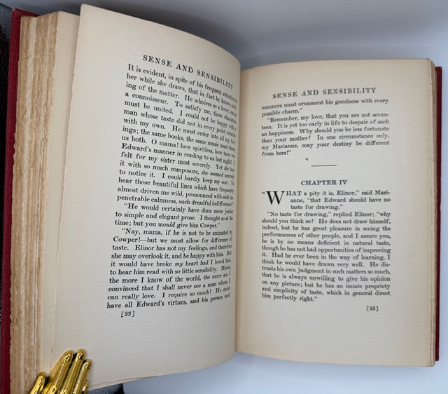 Austen’s Novels and Letters, Illustrated With Color Plates, 12 Volumes, 1905.