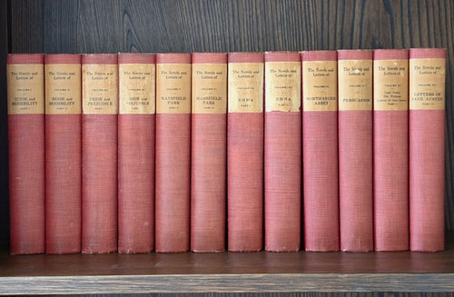 Austen’s Novels and Letters, Illustrated With Color Plates, 12 Volumes, 1905.