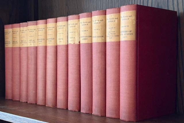 Austen’s Novels and Letters, Illustrated With Color Plates, 12 Volumes, 1905.