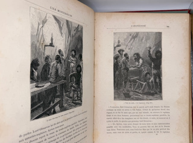 Jules Verne’s “Mysterious Island” Trilogy Early Illustrated Edition, 1878.