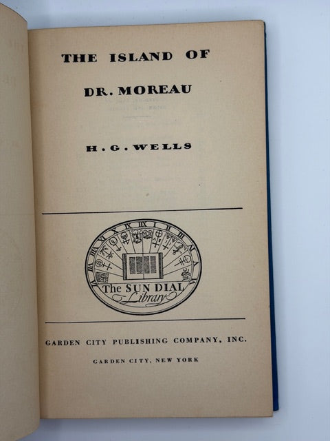 H. G. Wells' "The Island Of Dr. Moreau" Sci Fi In Scarce Blue Cloth, 1896.