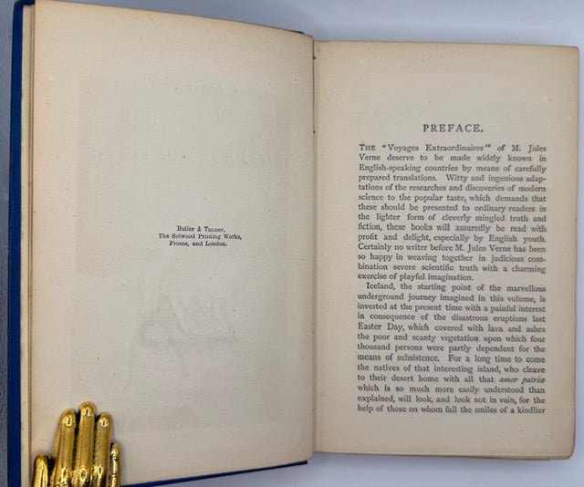 Jules Verne’s "Journey Into The Interior Of The Earth" Title Variant, 1889.