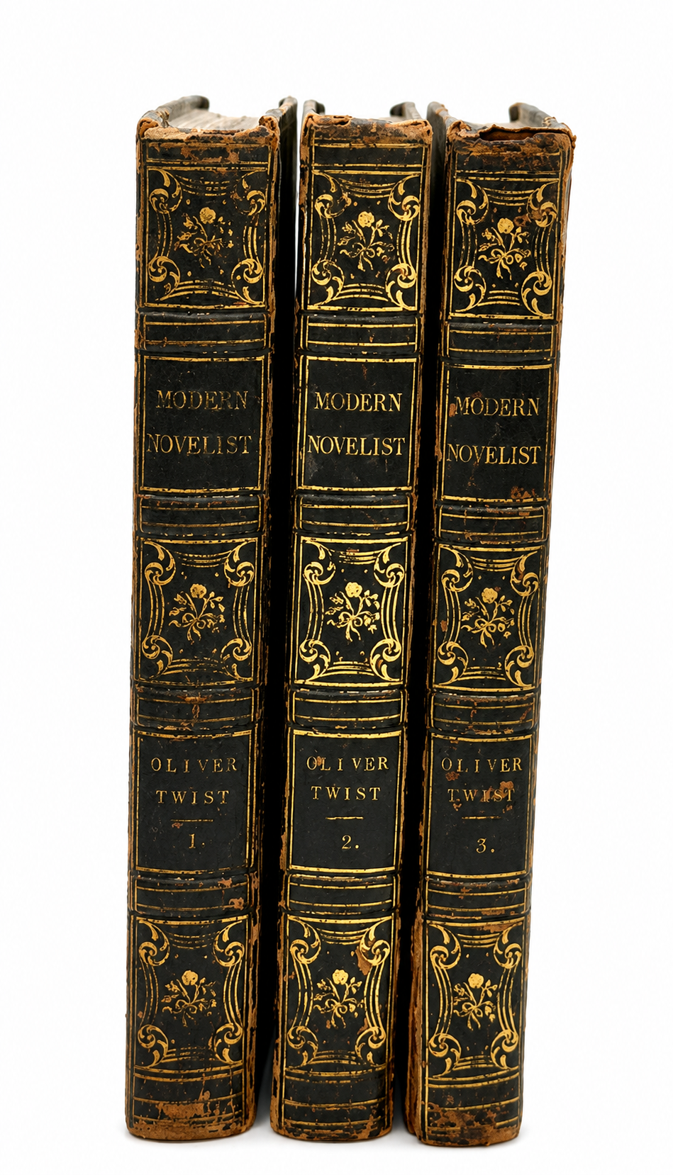Dickens' “Oliver Twist” First Edition, Illustrated By Cruikshank, 3 Vol., 1838.