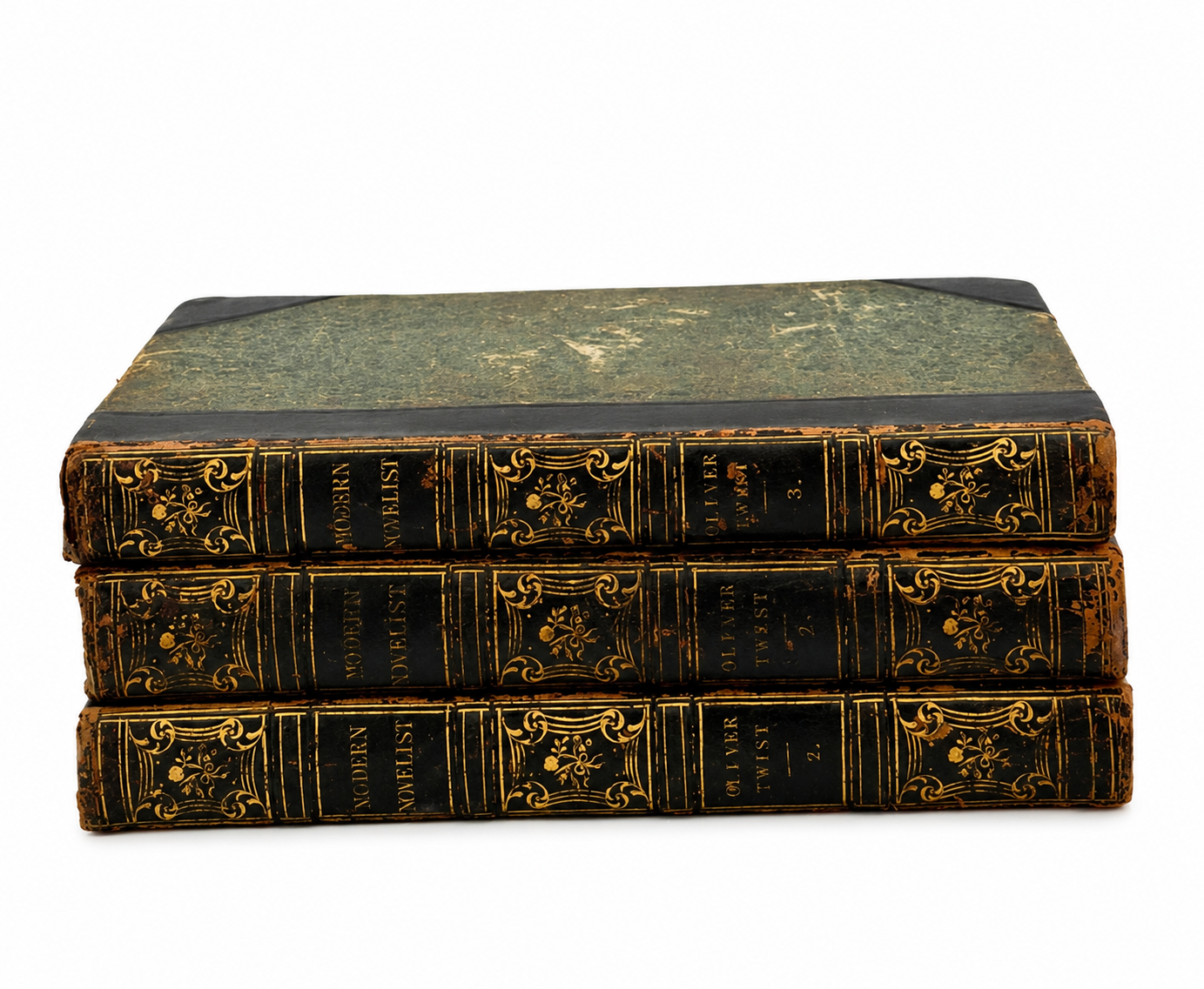Dickens' “Oliver Twist” First Edition, Illustrated By Cruikshank, 3 Vol., 1838.