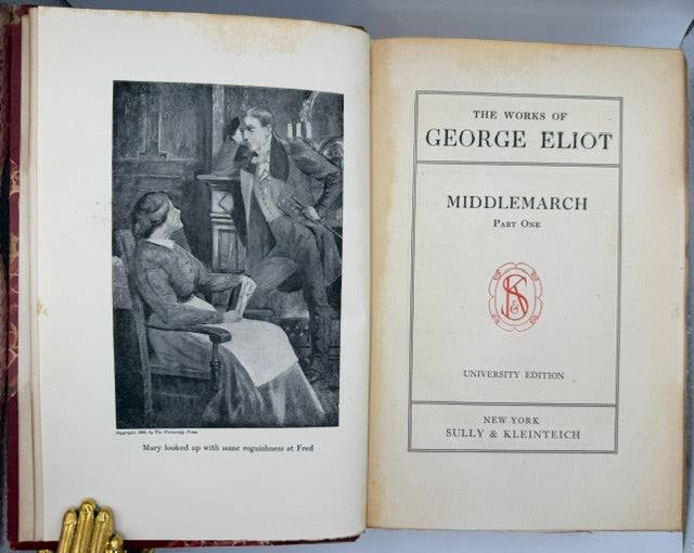 Eliot's “Middlemarch” and Other Works, Illustrated, 10 Volumes, 1908.