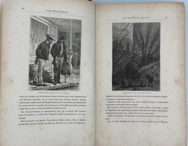Jules Verne’s “Mysterious Island” Trilogy Early Illustrated Edition, 1878.