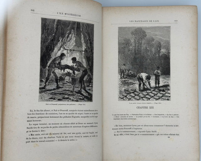 Jules Verne’s “Mysterious Island” Trilogy Early Illustrated Edition, 1878.