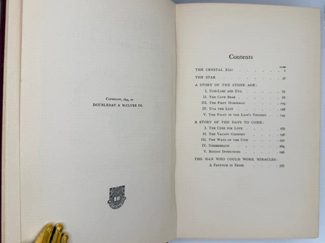H. G. Wells’ Collected Sci Fi Stories, First American Edition, 1899.