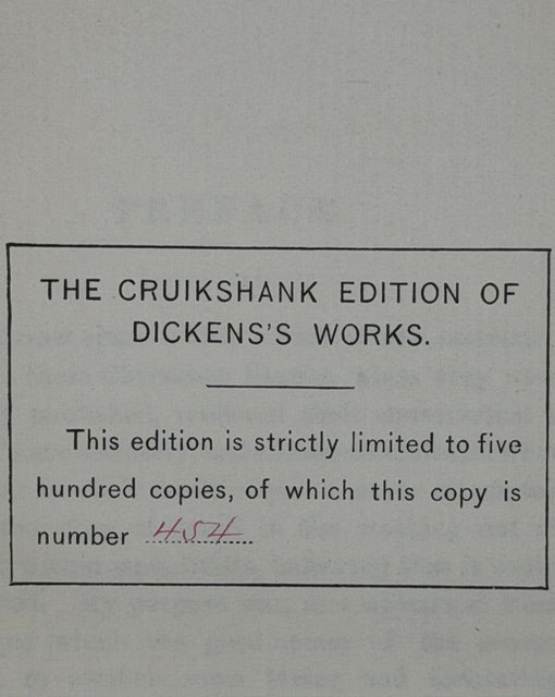 Dickens' Works “Cruikshank Limited Edition" Illustrated, 18 Volumes, 1895.