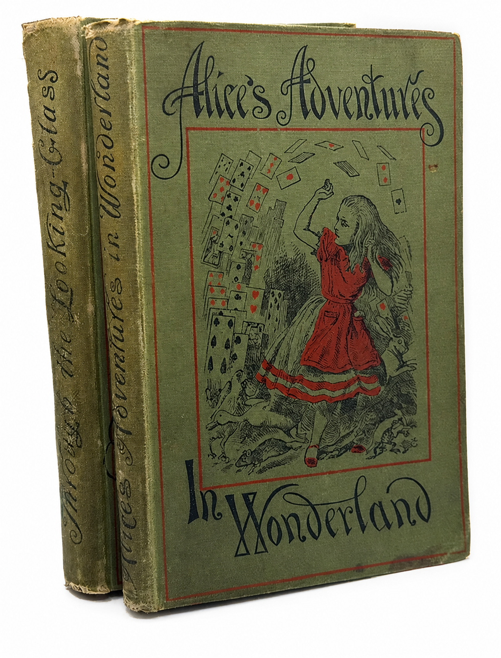 Alice’s Adventures in Wonderland; Through the Looking-Glass and What Alice Found There. Two Volumes. First People’s Editions, 1887