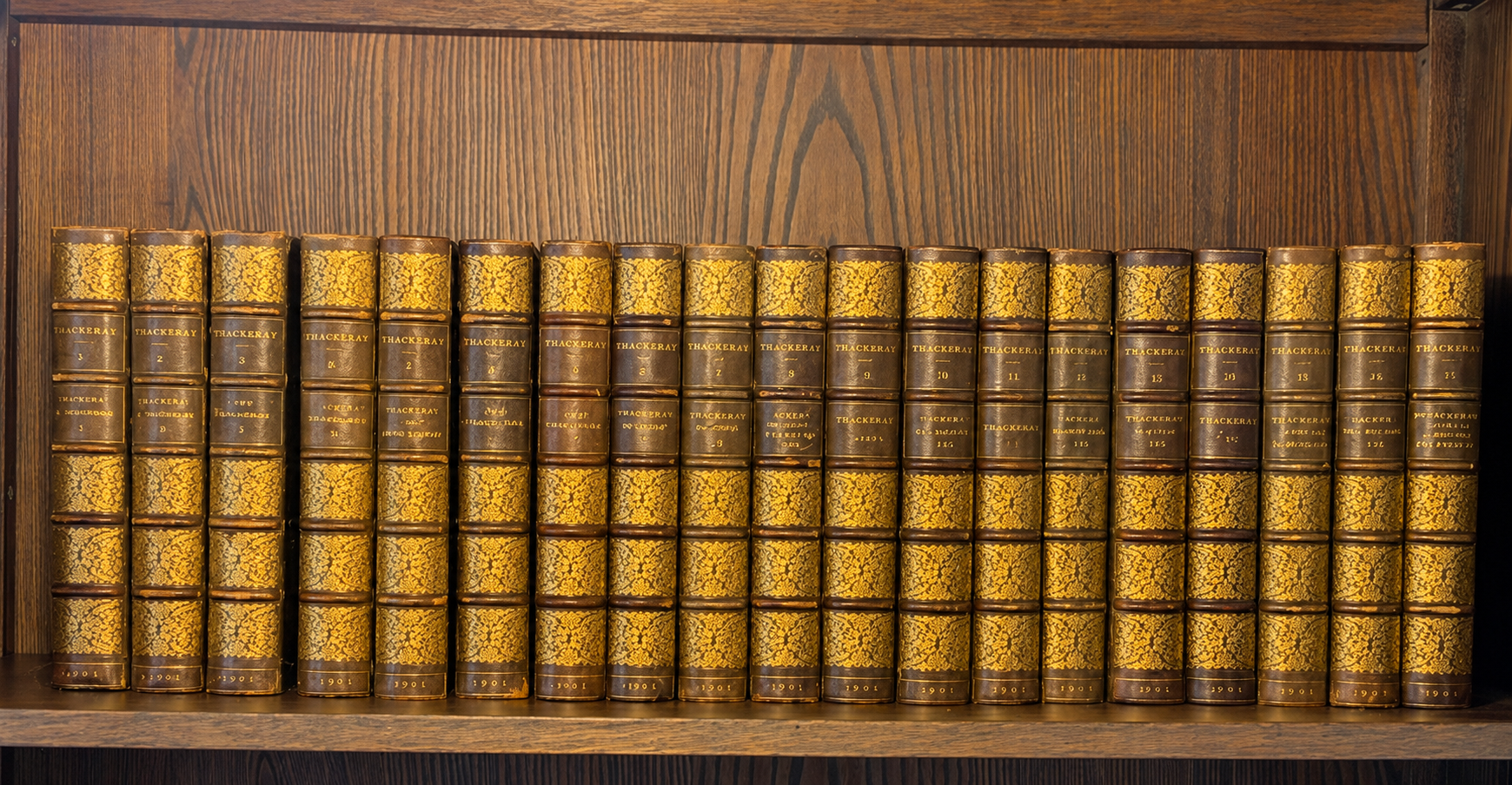 Thackeray’s Works, Finely-Bound And Illustrated, 19 Volumes, 1901.