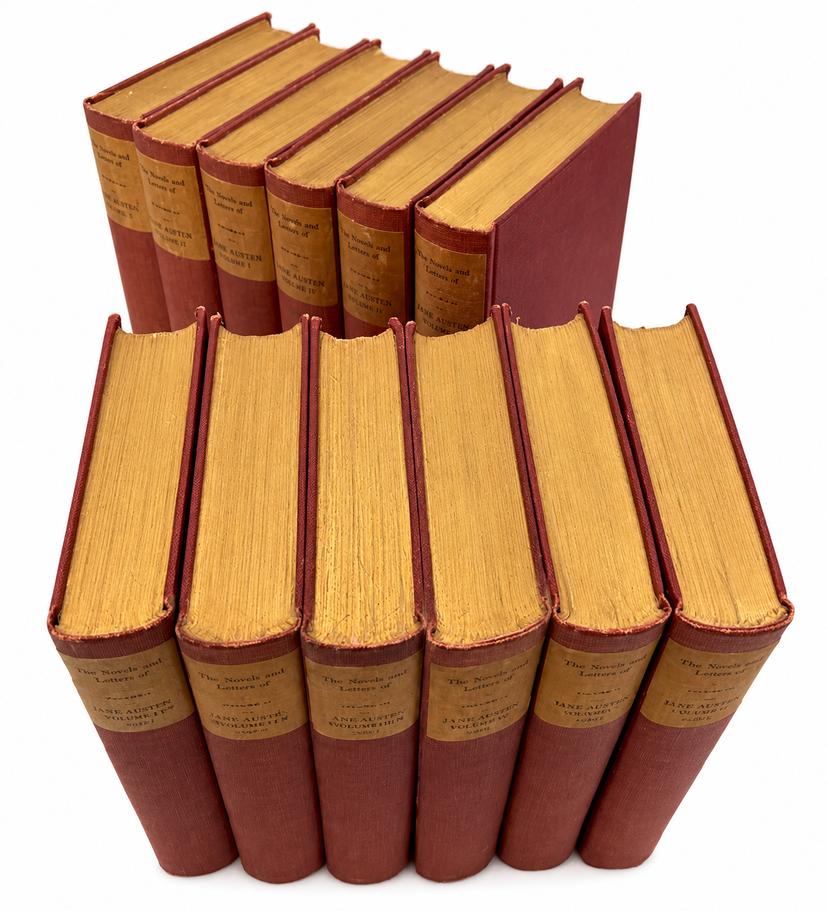 Austen’s Novels and Letters, Illustrated With Color Plates, 12 Volumes, 1905.