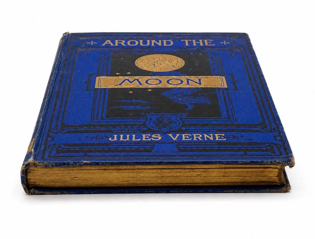 Jules Verne’s "Round The Moon" First Edition, Title Variant, 1881.