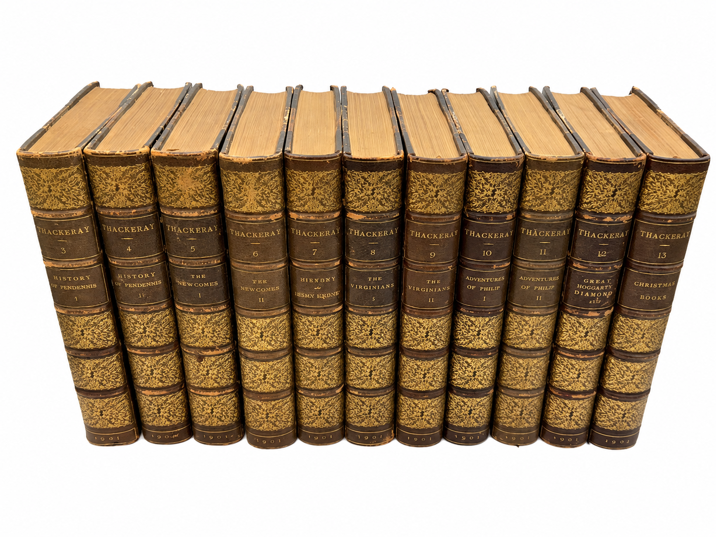 Thackeray’s Works, Finely-Bound And Illustrated, 19 Volumes, 1901.