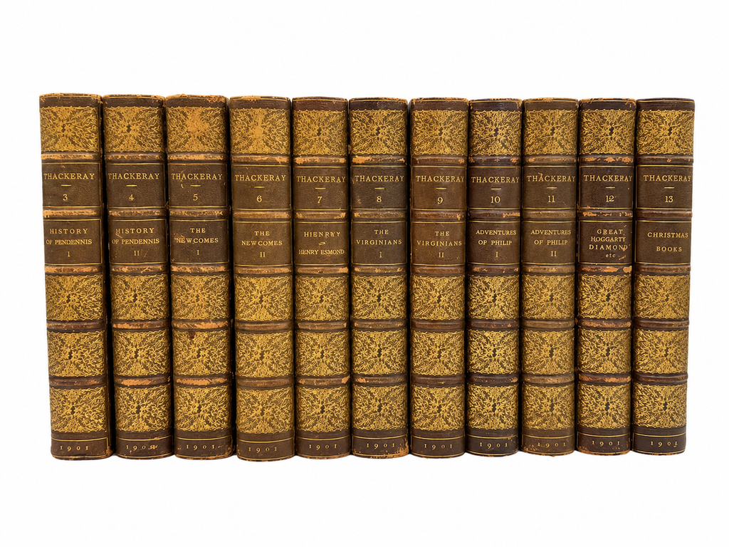 Thackeray’s Works, Finely-Bound And Illustrated, 19 Volumes, 1901.