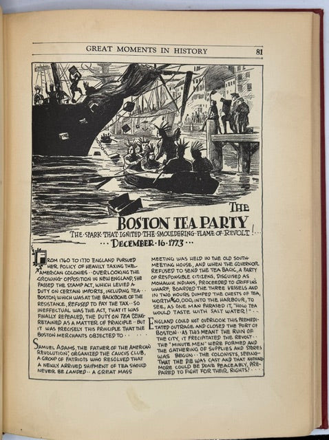 Great Moments in History. American Revolution, Founding Fathers, Americana. 1932 Illustrated