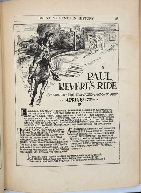 Great Moments in History. American Revolution, Founding Fathers, Americana. 1932 Illustrated
