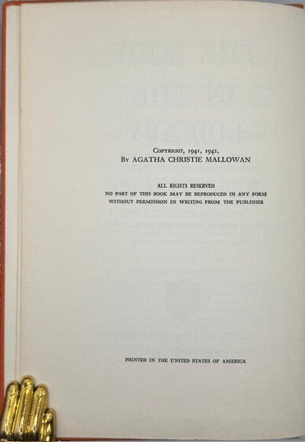 The Body in the Library. First American Edition. Dodd Mead. 1942. Miss Marple Mystery.