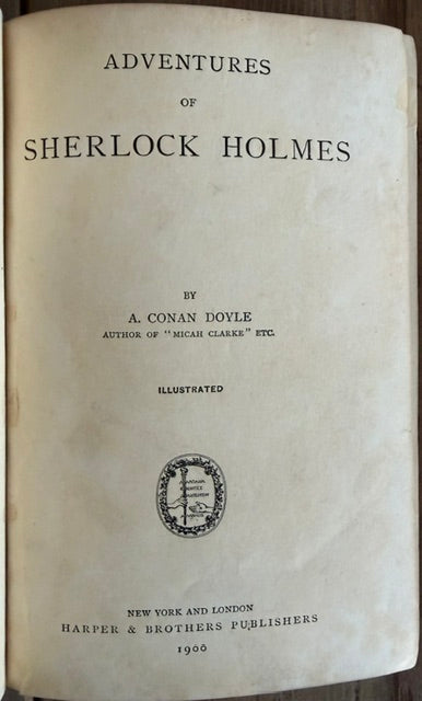 Adventures of Sherlock Holmes, Early Harper Illustrated Edition, 1900