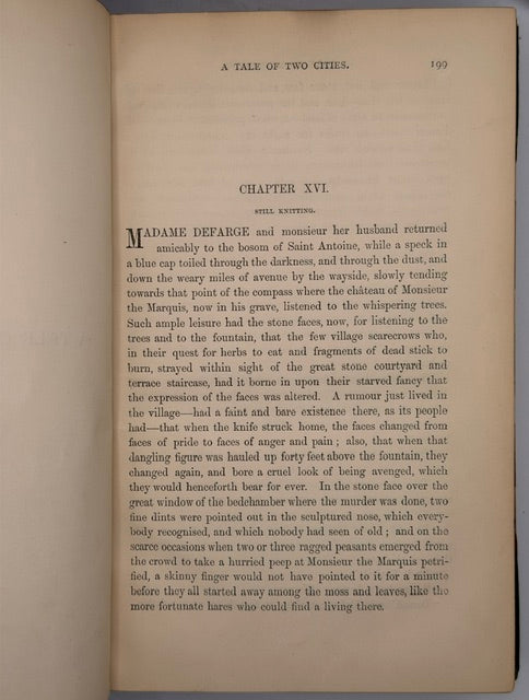 A Tale of Two Cities. By Charles Dickens. Two Volumes Illustrated by "Phiz" 1875.