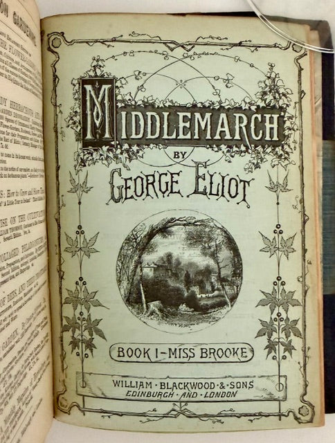 George Eliot's Middlemarch: A Study of Provincial Life, 1871–1872. [Four volumes with Original Wrappers Bound.]