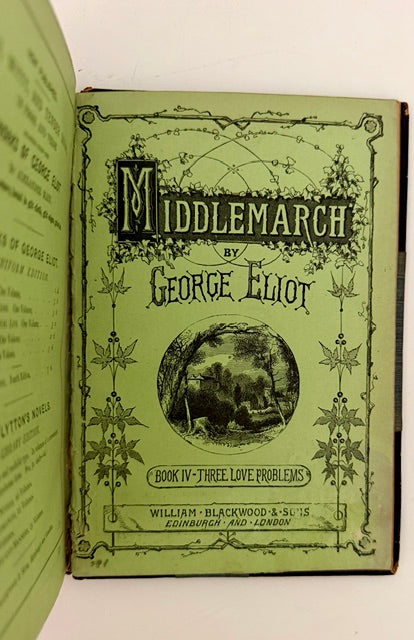 George Eliot's Middlemarch: A Study of Provincial Life, 1871–1872. [Four volumes with Original Wrappers Bound.]