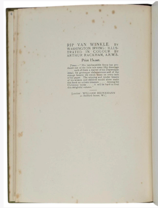 Alice’s Adventures in Wonderland. First Trade Rackham Edition, First Impression, 1907.