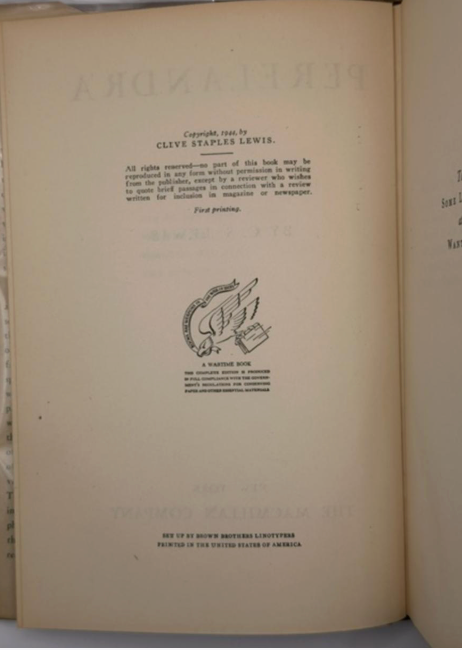 The Space Trilogy. First American Editions, First Printings, in Original Dust Jackets