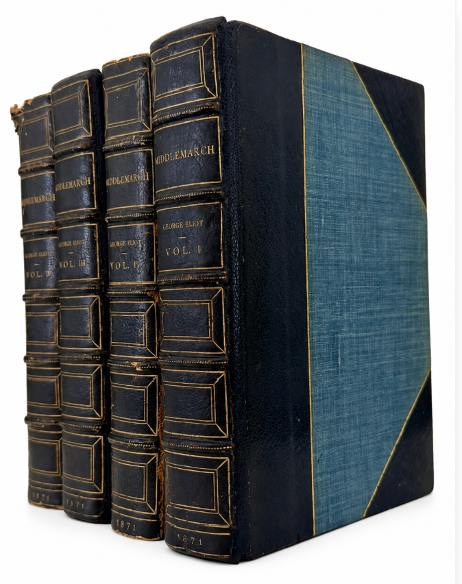 George Eliot's Middlemarch: A Study of Provincial Life, 1871–1872. [Four volumes with Original Wrappers Bound.]